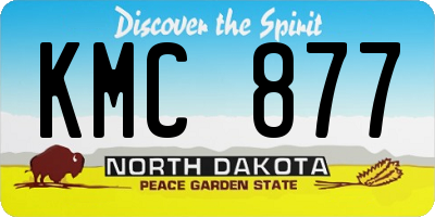 ND license plate KMC877