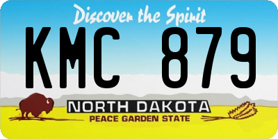 ND license plate KMC879