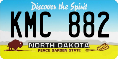 ND license plate KMC882