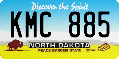 ND license plate KMC885