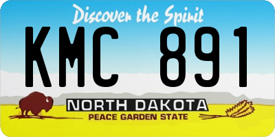 ND license plate KMC891