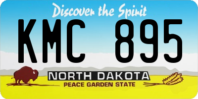 ND license plate KMC895