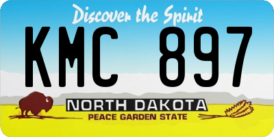 ND license plate KMC897