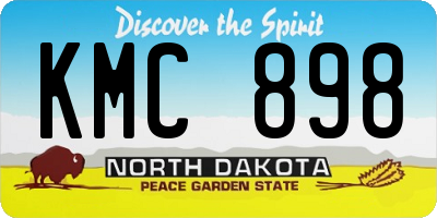 ND license plate KMC898