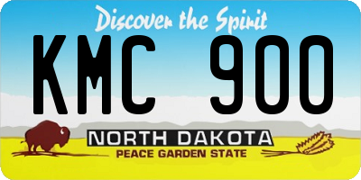 ND license plate KMC900