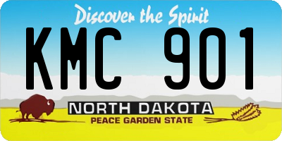 ND license plate KMC901