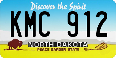 ND license plate KMC912