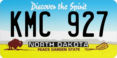 ND license plate KMC927