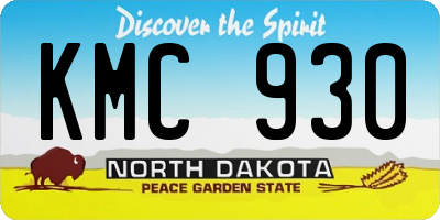 ND license plate KMC930