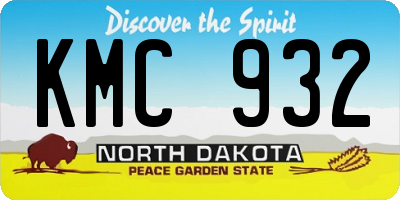 ND license plate KMC932
