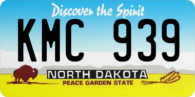 ND license plate KMC939