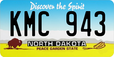 ND license plate KMC943