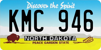 ND license plate KMC946