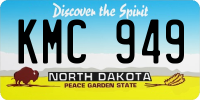 ND license plate KMC949