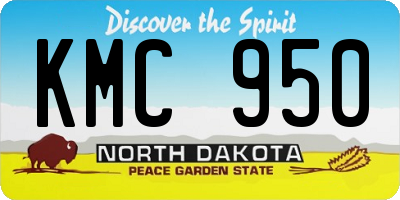ND license plate KMC950