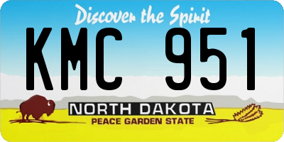 ND license plate KMC951