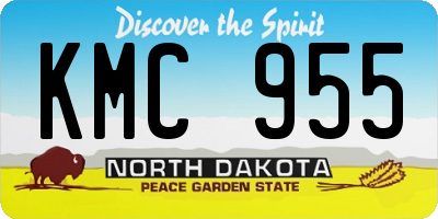 ND license plate KMC955