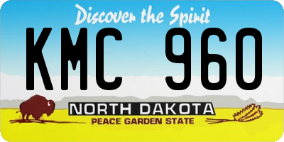 ND license plate KMC960