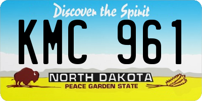 ND license plate KMC961