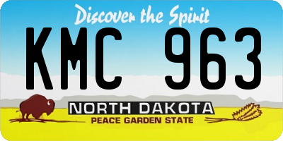 ND license plate KMC963