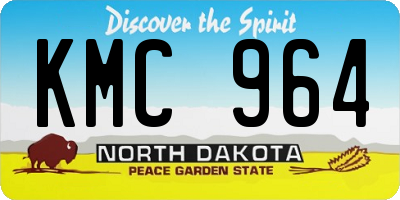ND license plate KMC964