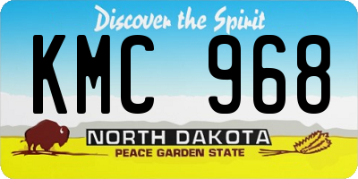 ND license plate KMC968