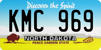 ND license plate KMC969