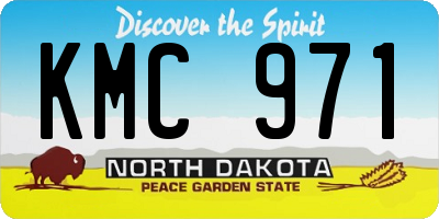 ND license plate KMC971