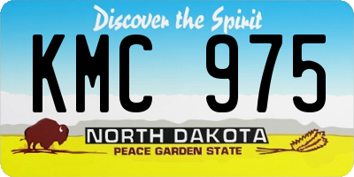 ND license plate KMC975