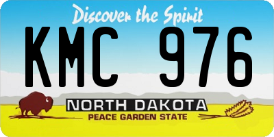ND license plate KMC976