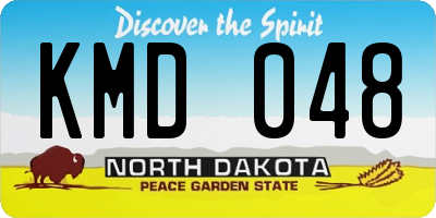 ND license plate KMD048