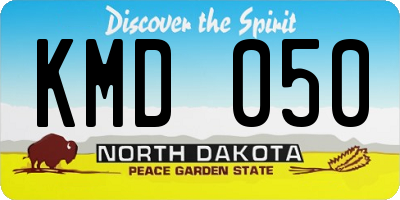 ND license plate KMD050