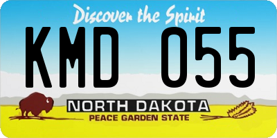 ND license plate KMD055