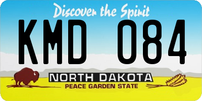 ND license plate KMD084