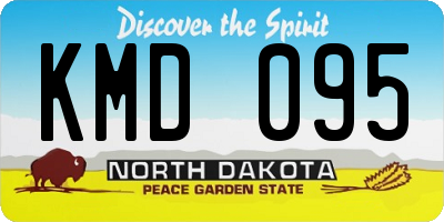 ND license plate KMD095