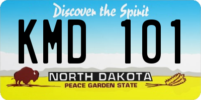 ND license plate KMD101