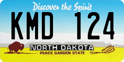 ND license plate KMD124