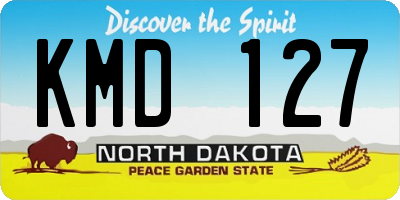ND license plate KMD127