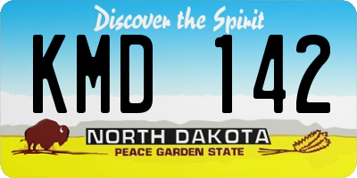 ND license plate KMD142