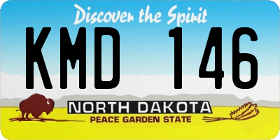 ND license plate KMD146