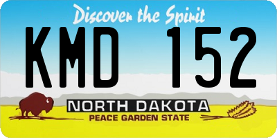 ND license plate KMD152