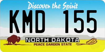 ND license plate KMD155