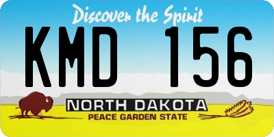 ND license plate KMD156