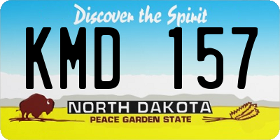 ND license plate KMD157