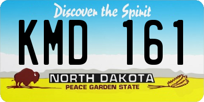 ND license plate KMD161
