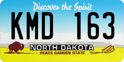ND license plate KMD163