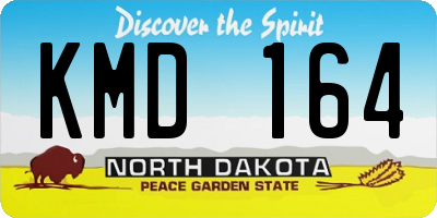 ND license plate KMD164