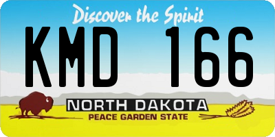 ND license plate KMD166
