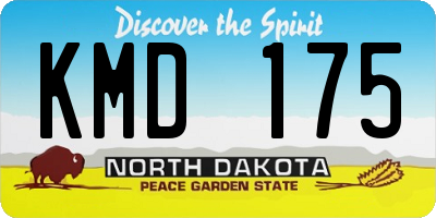 ND license plate KMD175