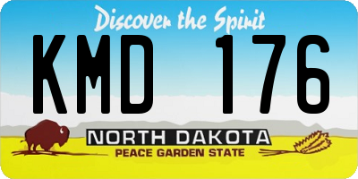 ND license plate KMD176